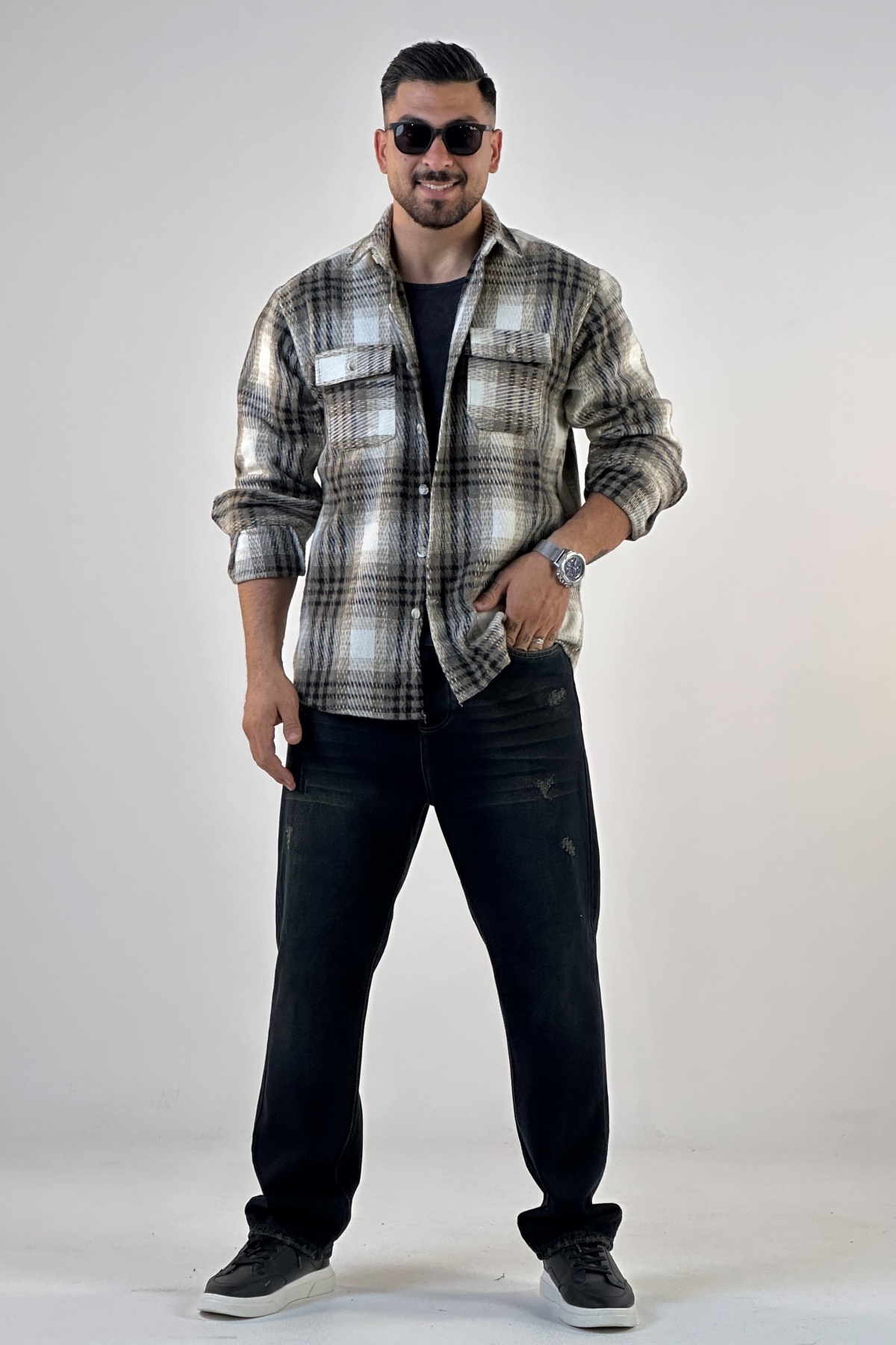 پیراهن پشمی کجراه (8520)