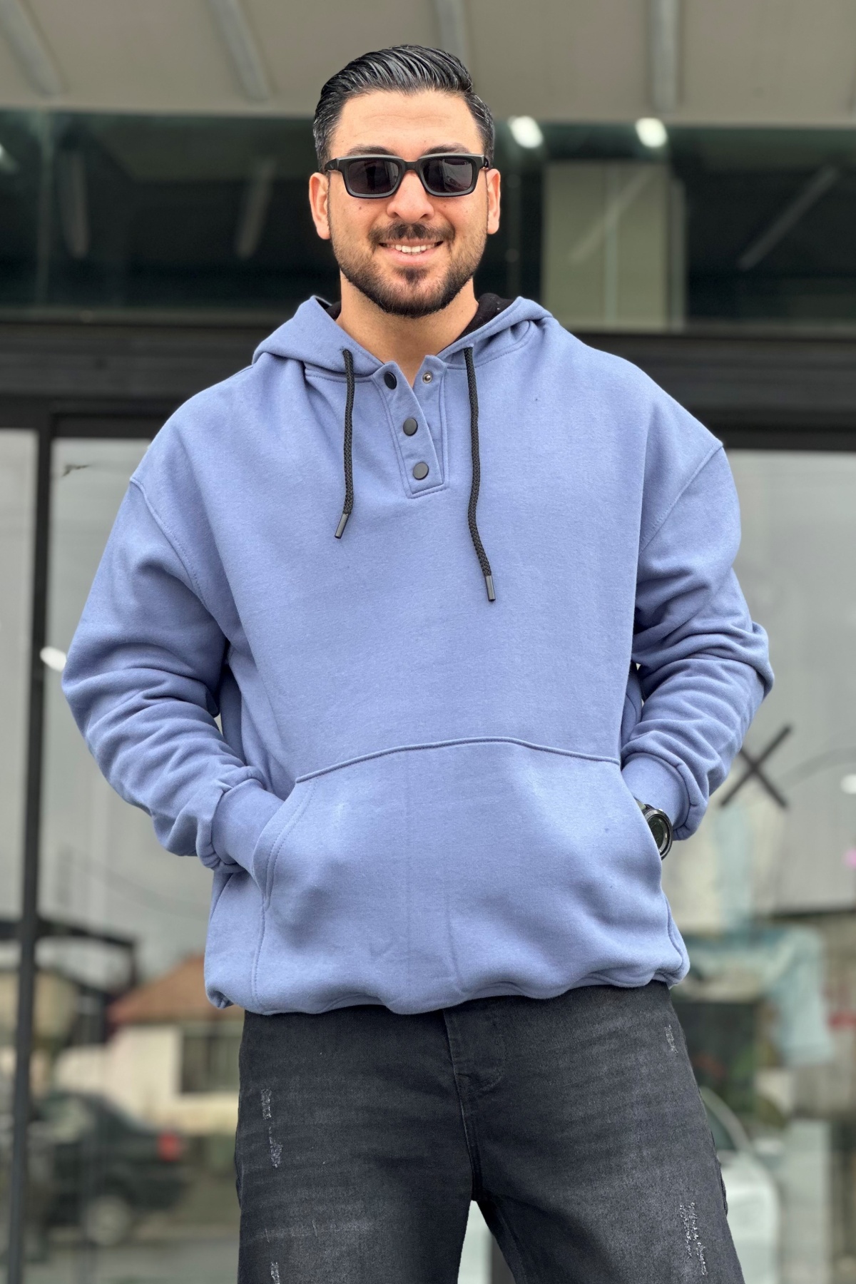 هودی دکمه دار  (8673)