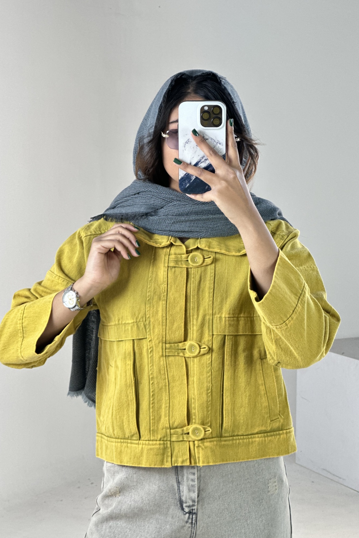 کت کتان دکمه بندی (9331)