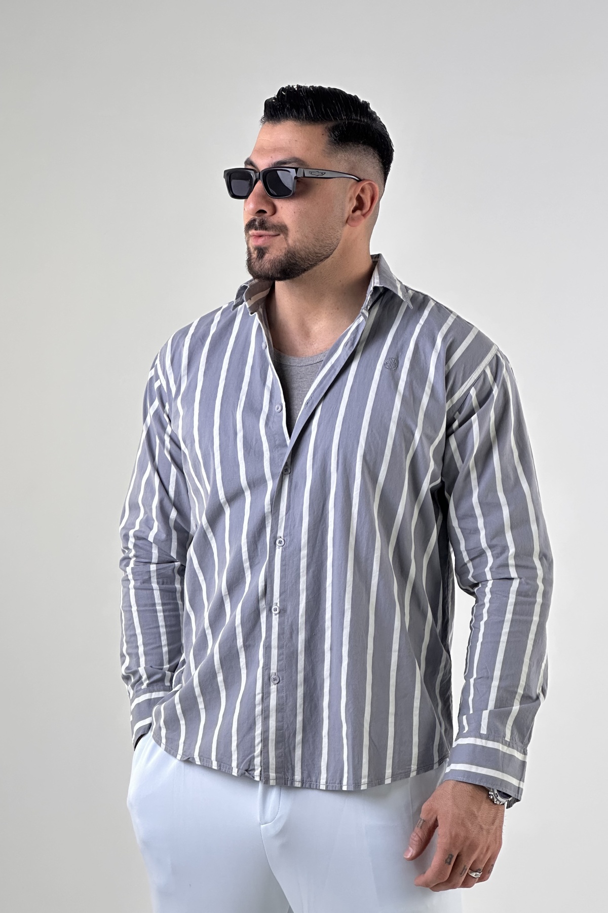 پیراهن راه راه درشت  (9196)