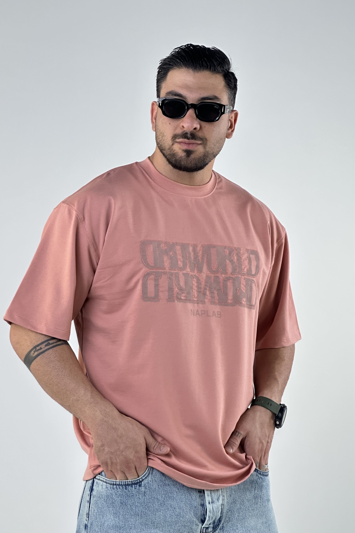 تیشرت گلدوزی و چاپ Naslab دورس (9452)