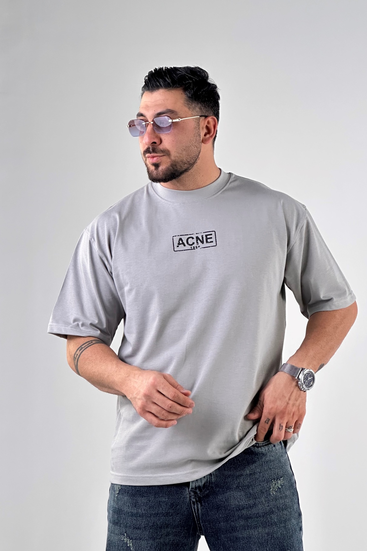 تیشرت چاپ ACNE پنبه (9455)