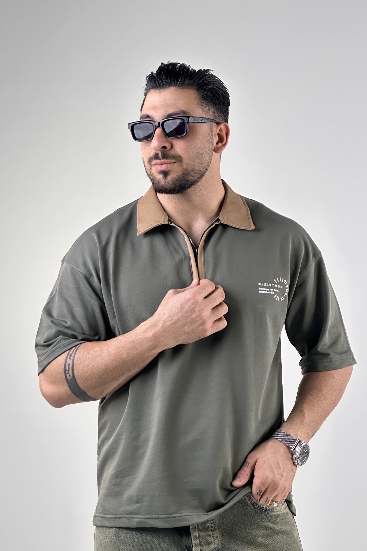 تیشرت نیم زیپ  (9500)