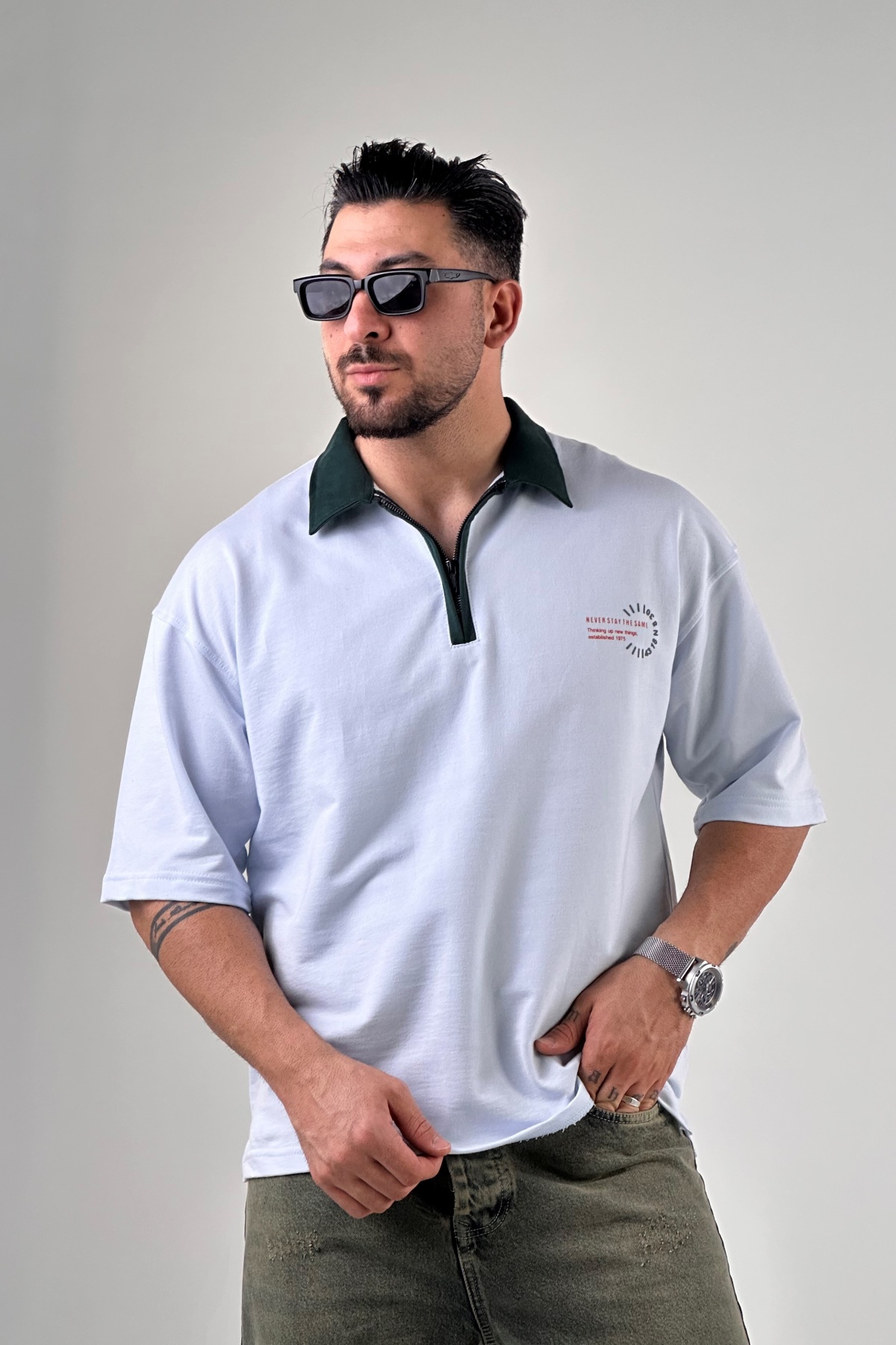 تیشرت نیم زیپ  (9500)