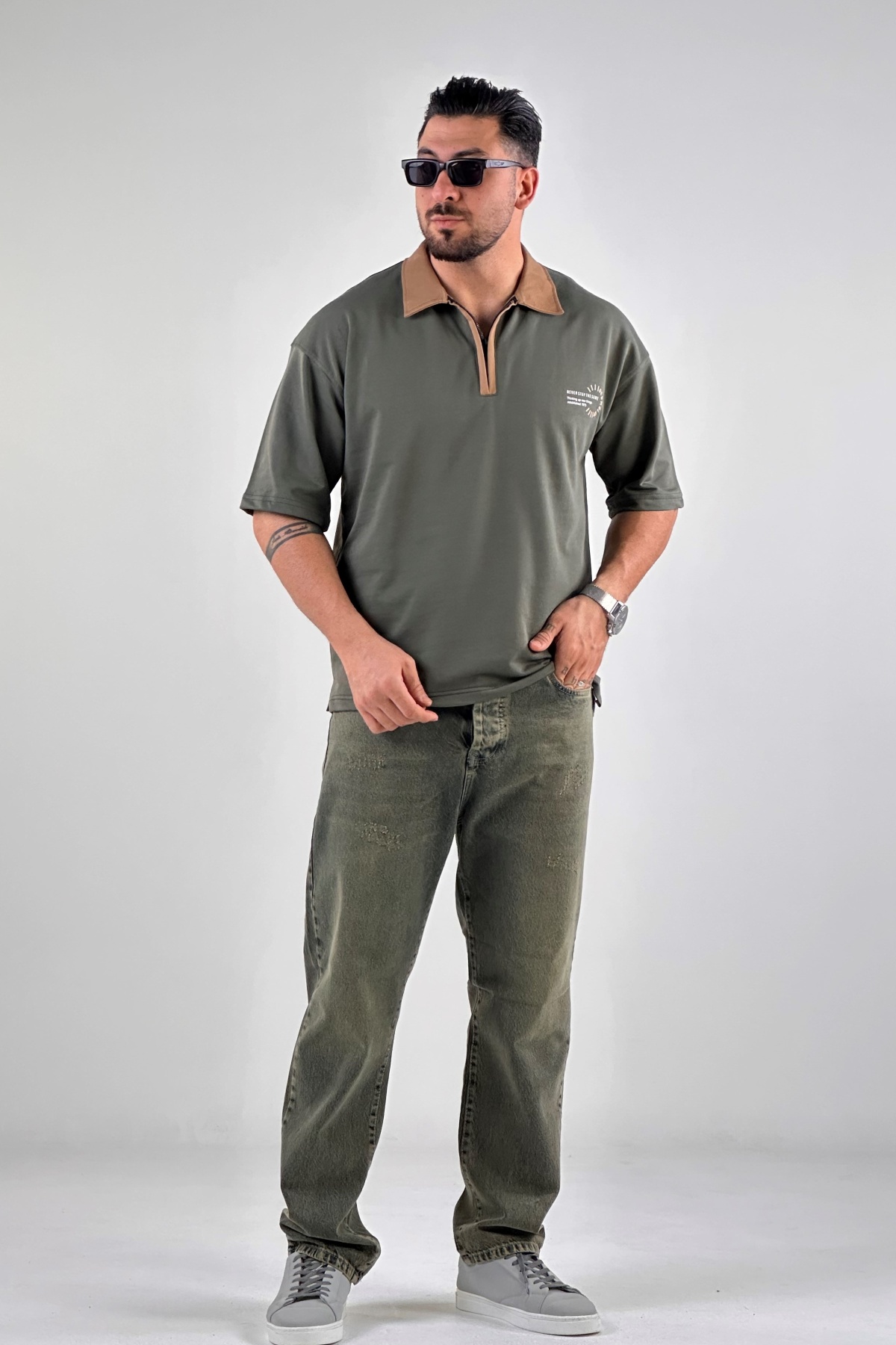 تیشرت نیم زیپ  (9500)