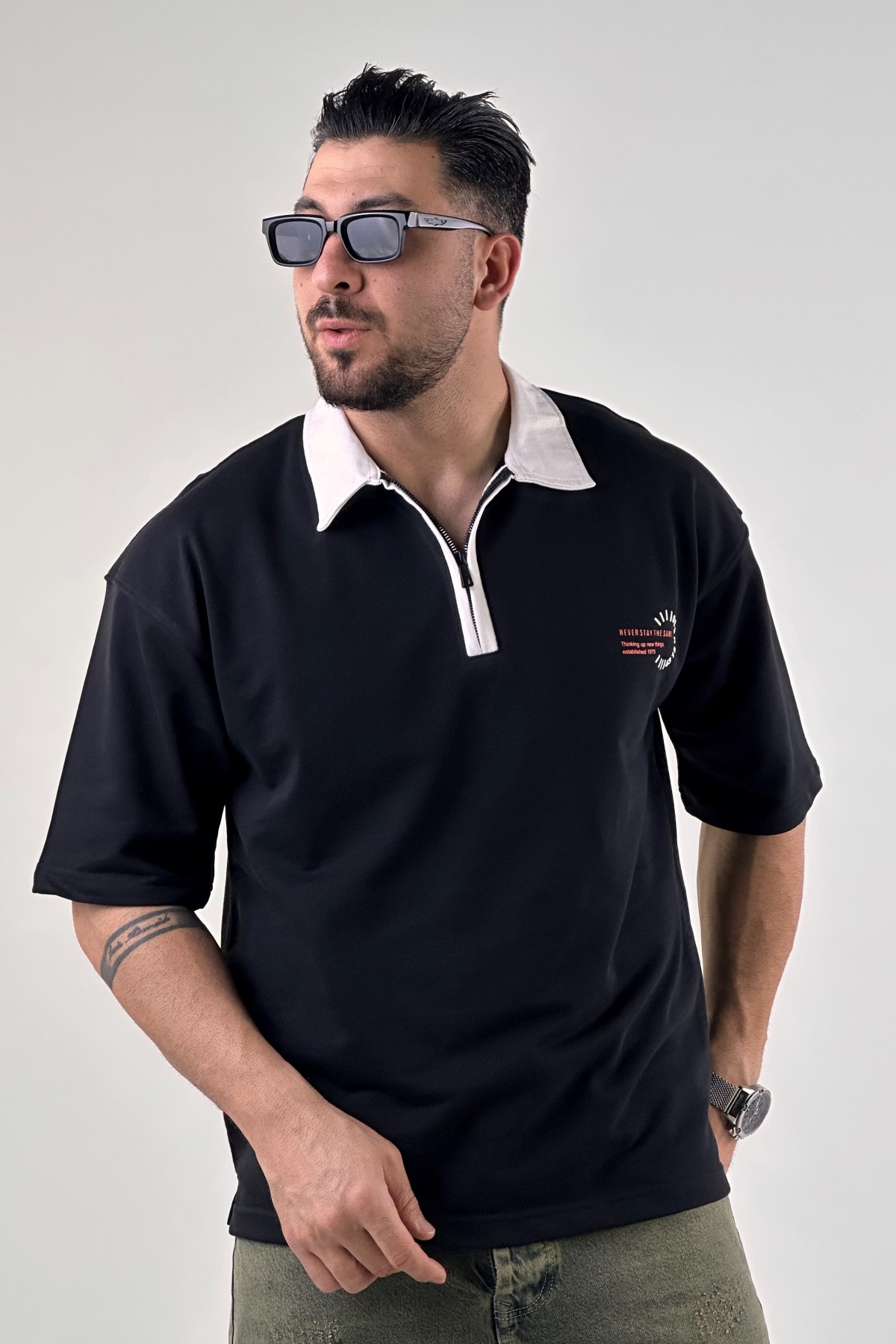 تیشرت نیم زیپ  (9500)