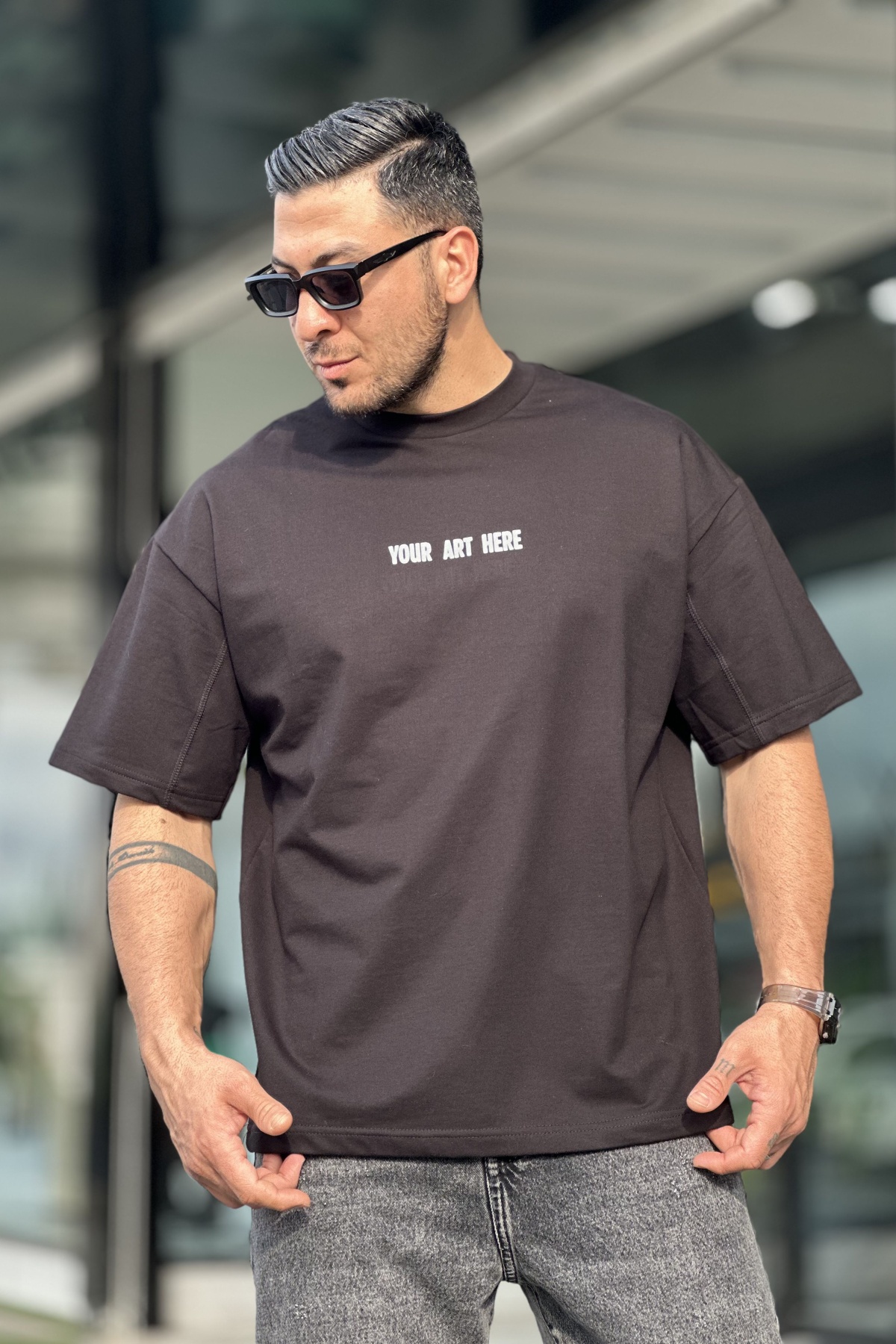 تیشرت YOUR ART HERE دورس 2نخ (9932)