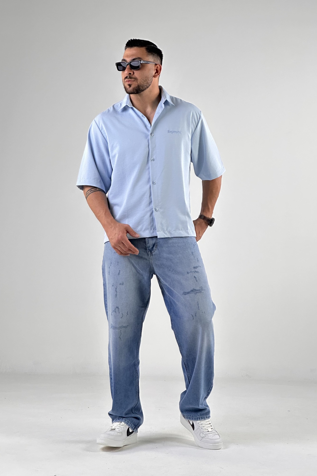 پیراهن گلدوزی Represent لایوسل (10071)
