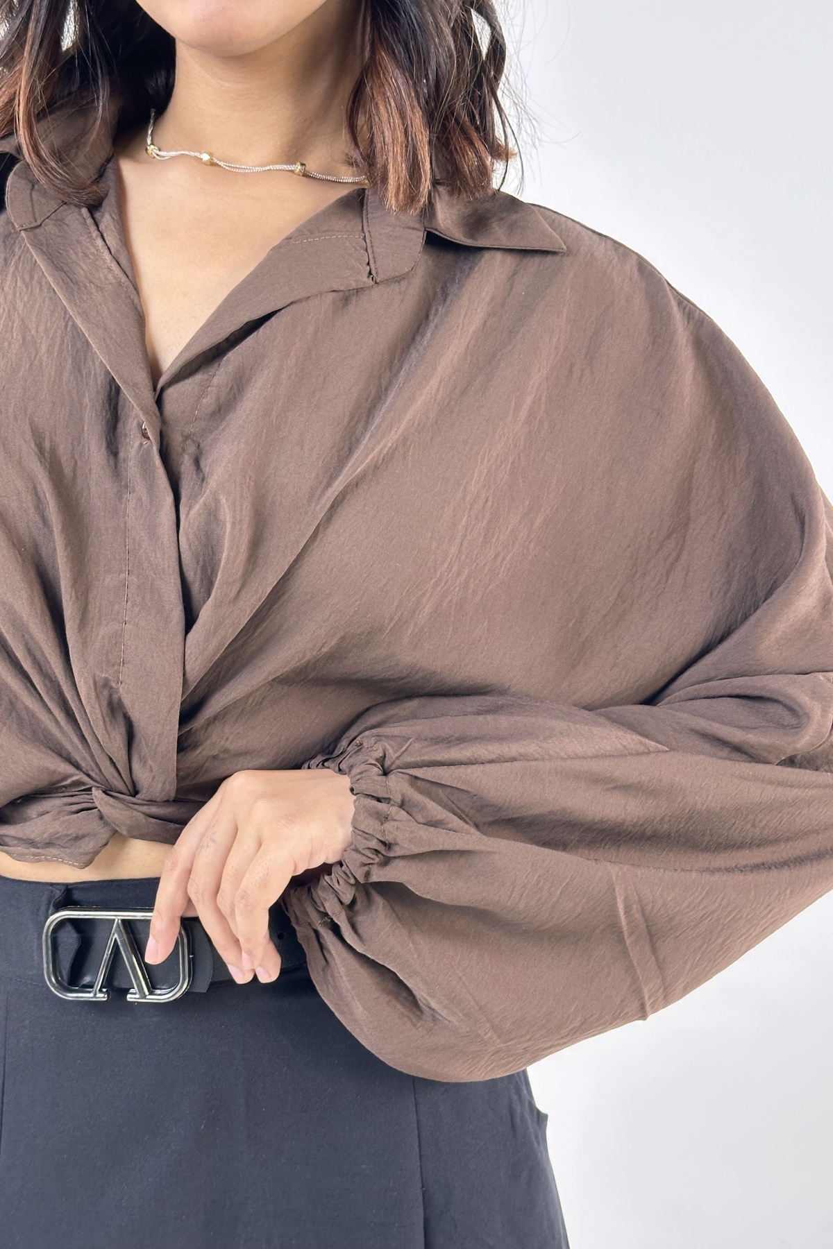 شومیز کراپ جلو پیچ (10239)