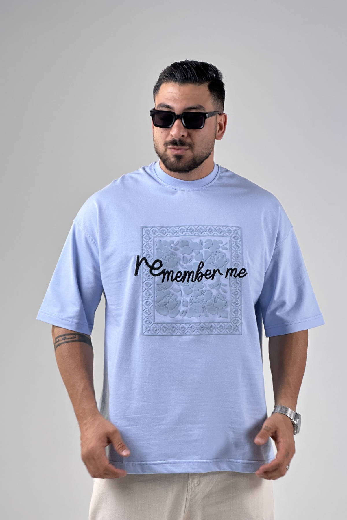 تیشرت چاپ و گلدوزی Remember me دونخ (10217)