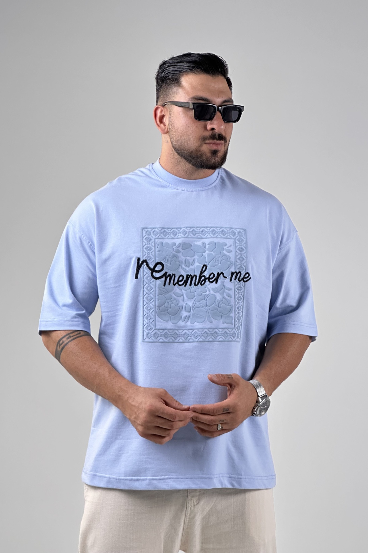 تیشرت چاپ و گلدوزی Remember me دونخ (10217)