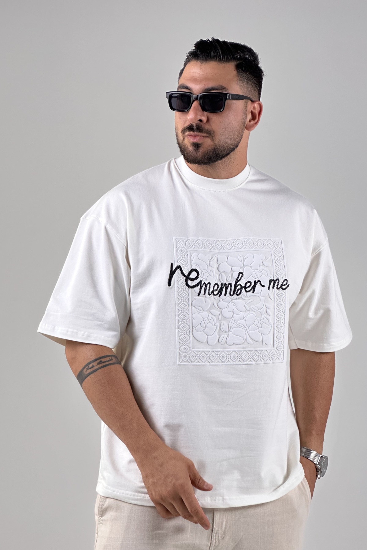 تیشرت چاپ و گلدوزی Remember me دونخ (10217)