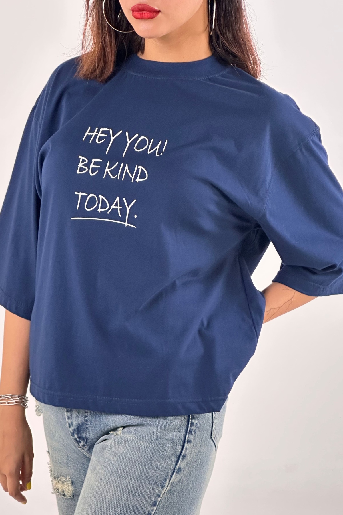 تیشرت چاپ hey you پنبه  (10177)
