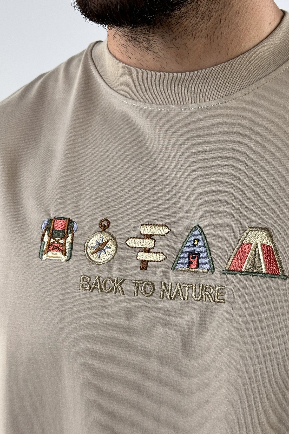 تیشرت گلدوزی BACK TO NATURE  ماکان (10307)