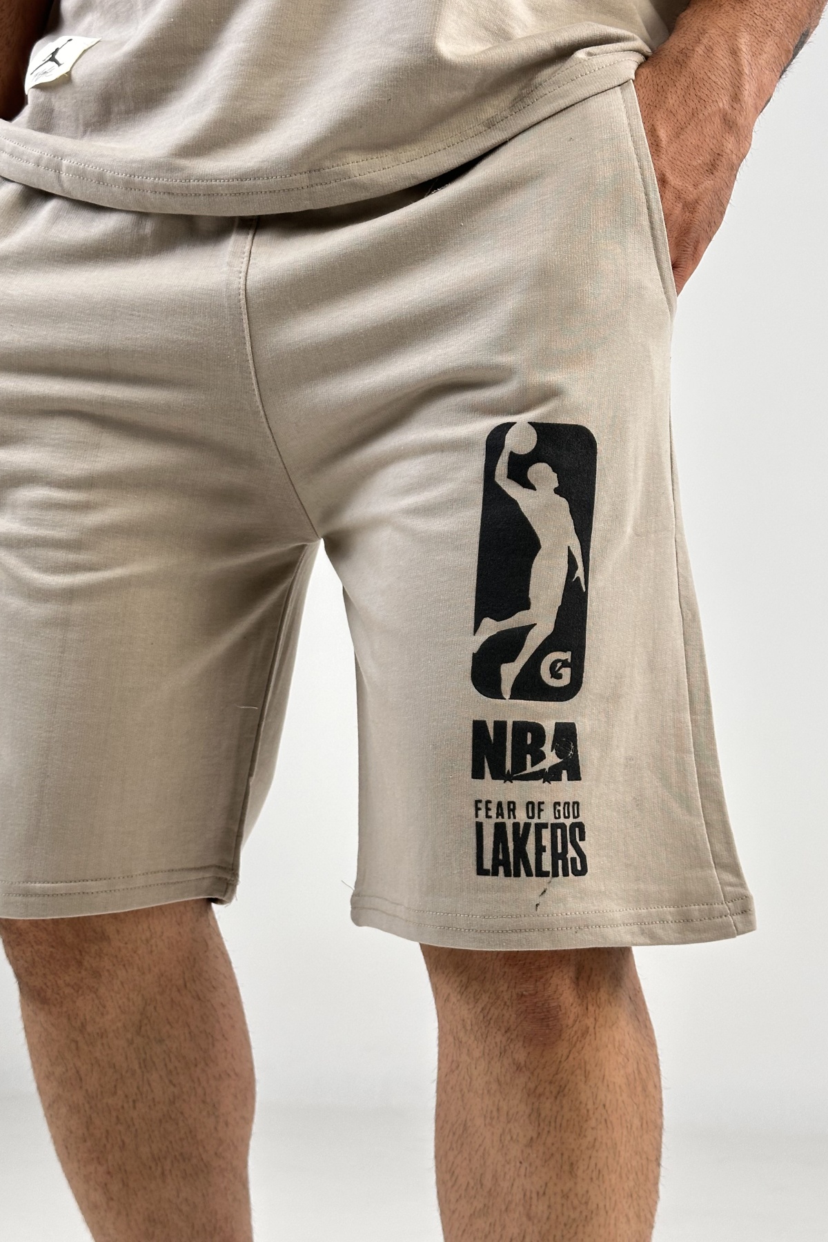 ست وست شلوارک چاپ NBA دونخ (10358)