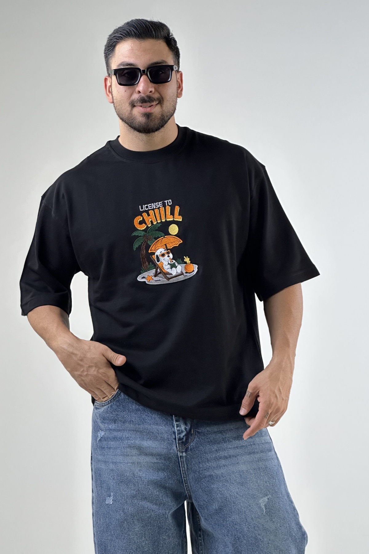 تیشرت گلدوزی سگ CHIILL دونخ (10641)