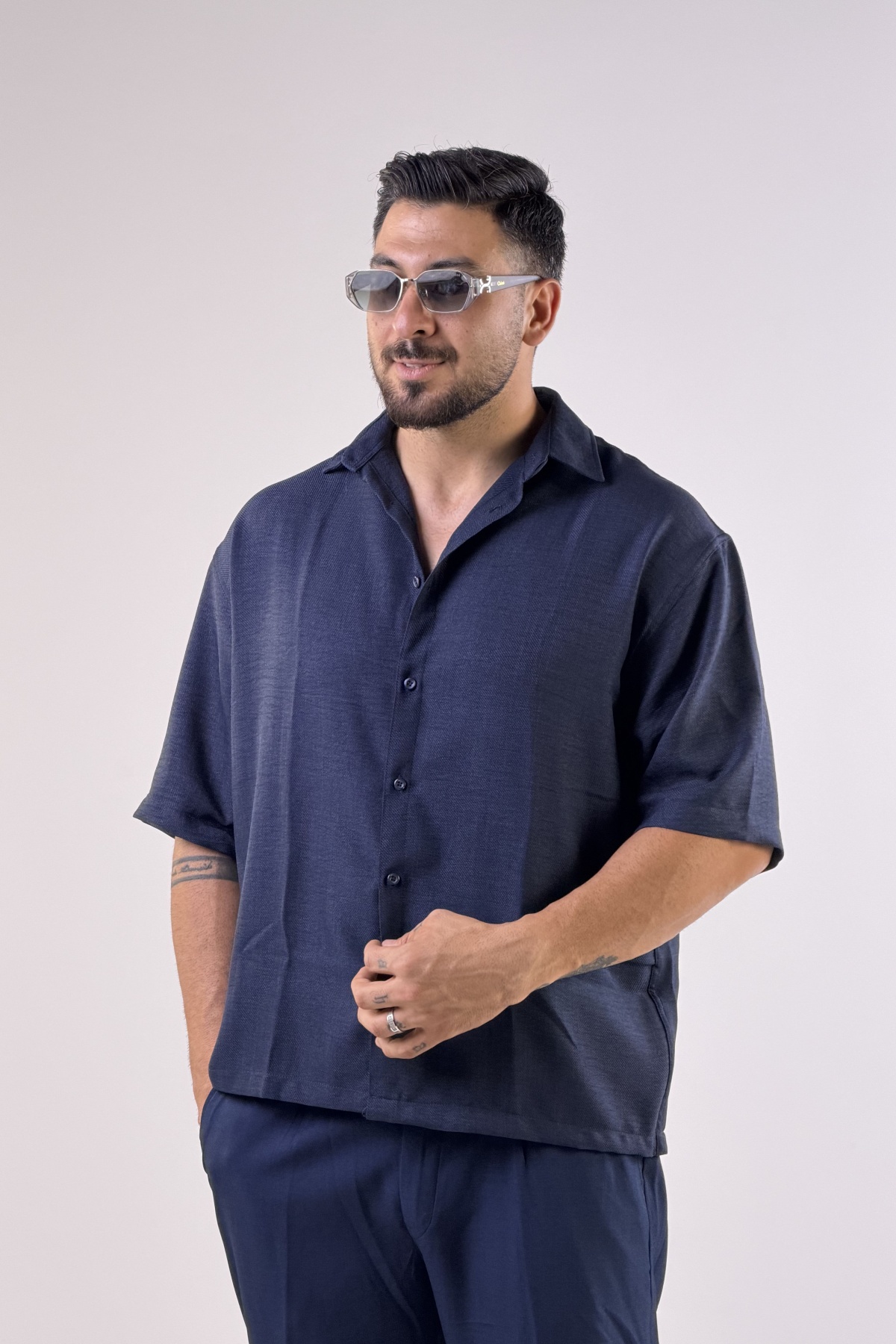 پیراهن باکسی کج راه (10634)