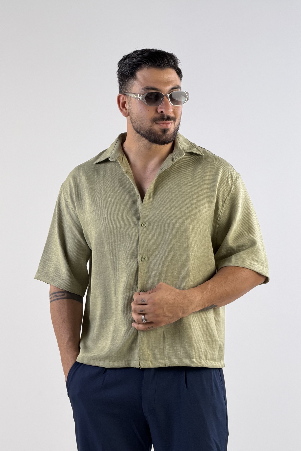 پیراهن باکسی کج راه (10634)