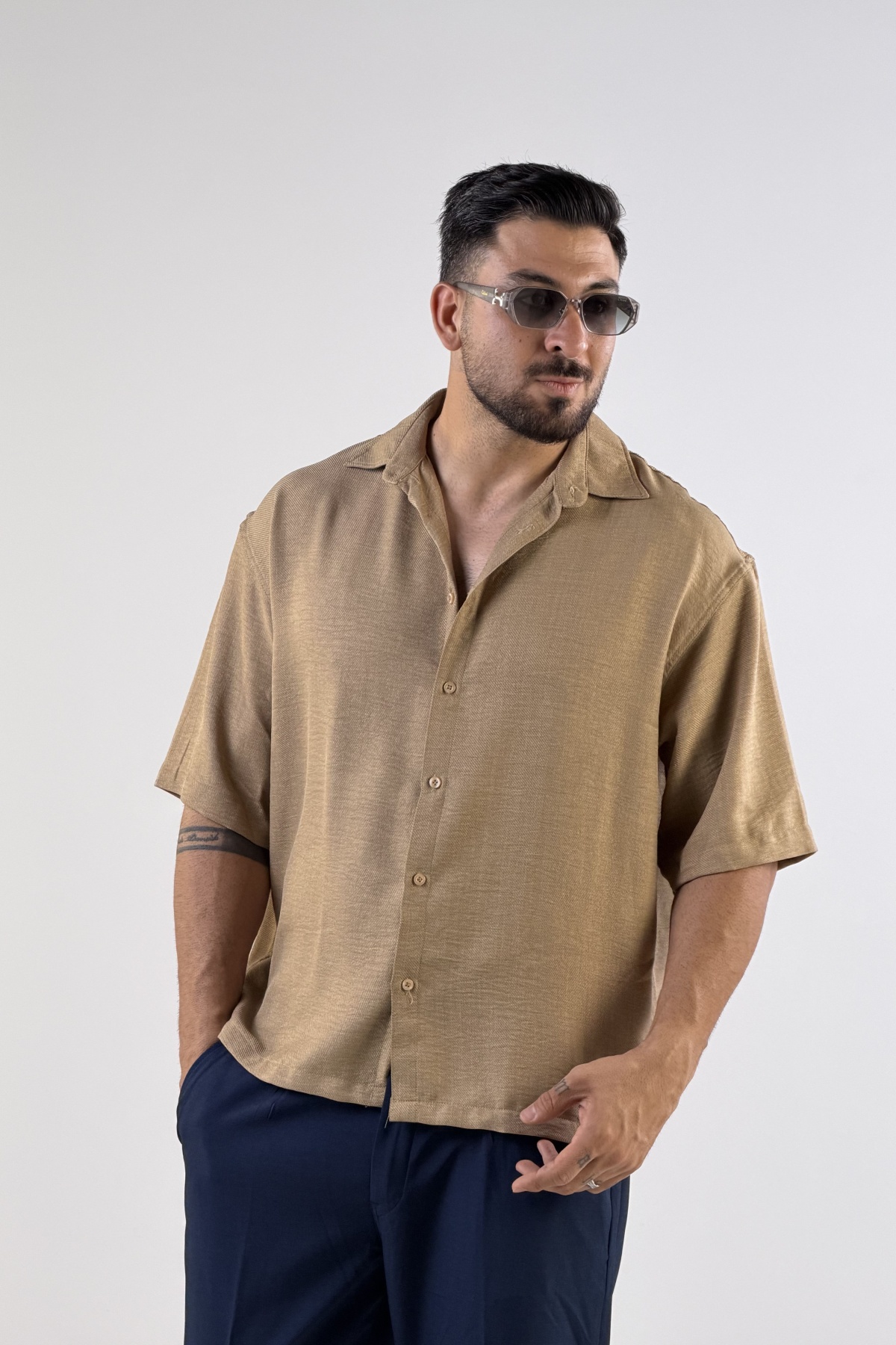 پیراهن باکسی کج راه (10634)