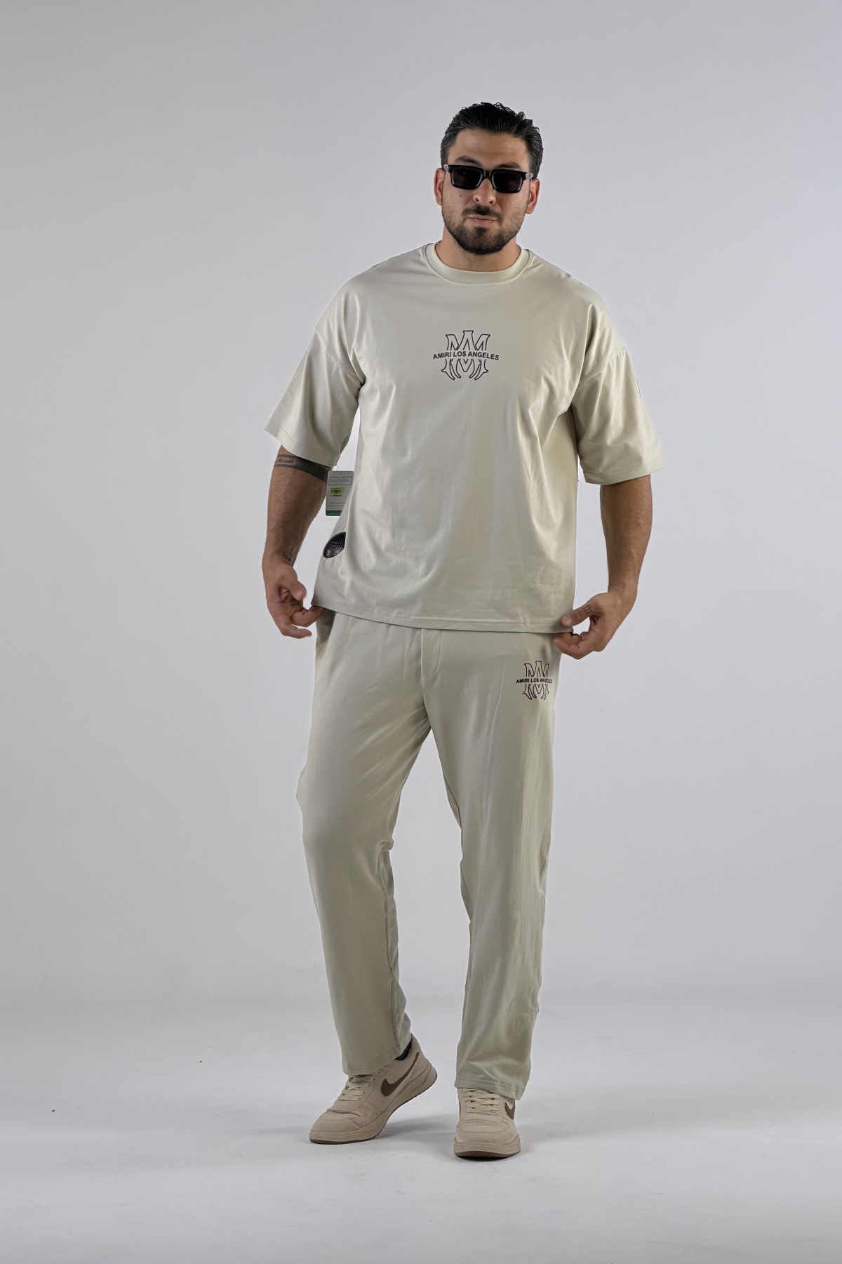 ست تیشرت و شلوار AMIRI دونخ (10622)