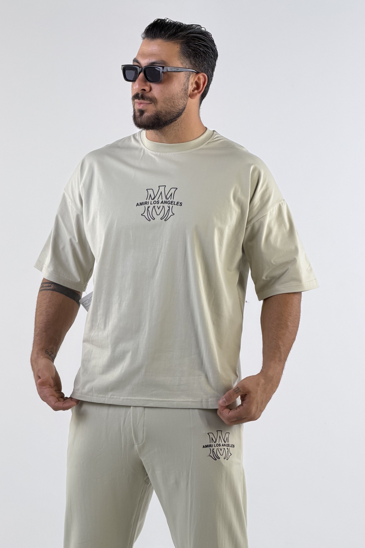 ست تیشرت و شلوار AMIRI دونخ (10622)