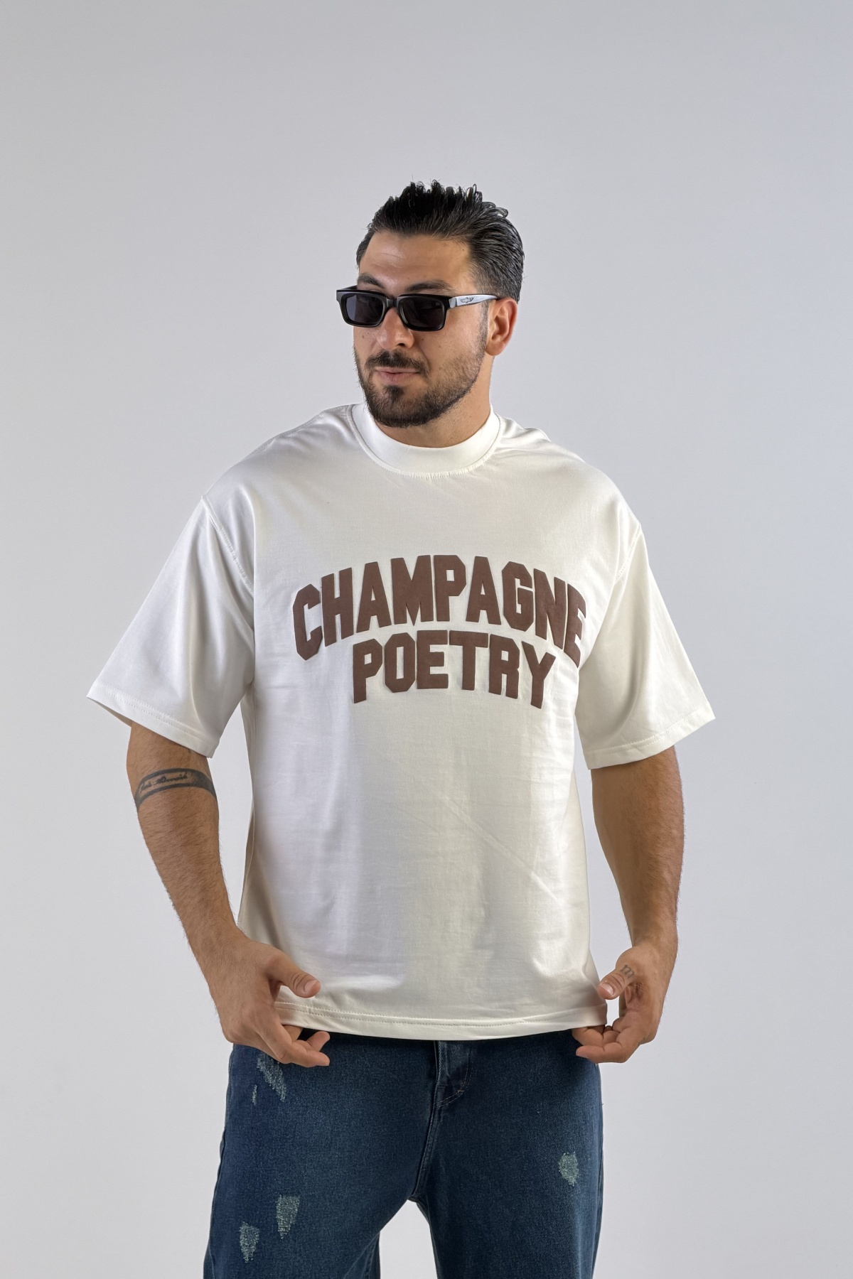تیشرت چاپ CHAMPAGNE POETRY پفکی (10804)