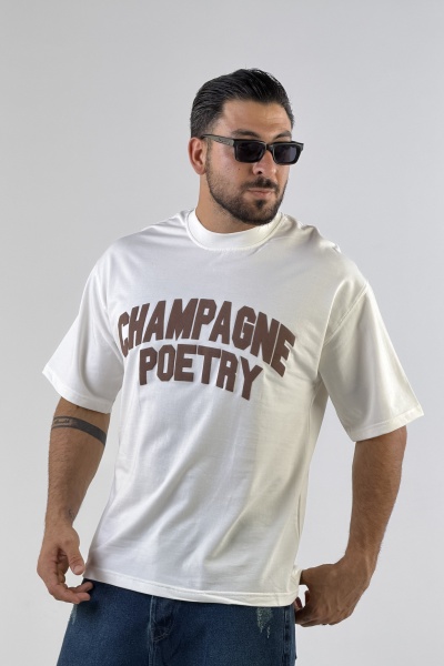 تیشرت چاپ CHAMPAGNE POETRY پفکی (10804)
