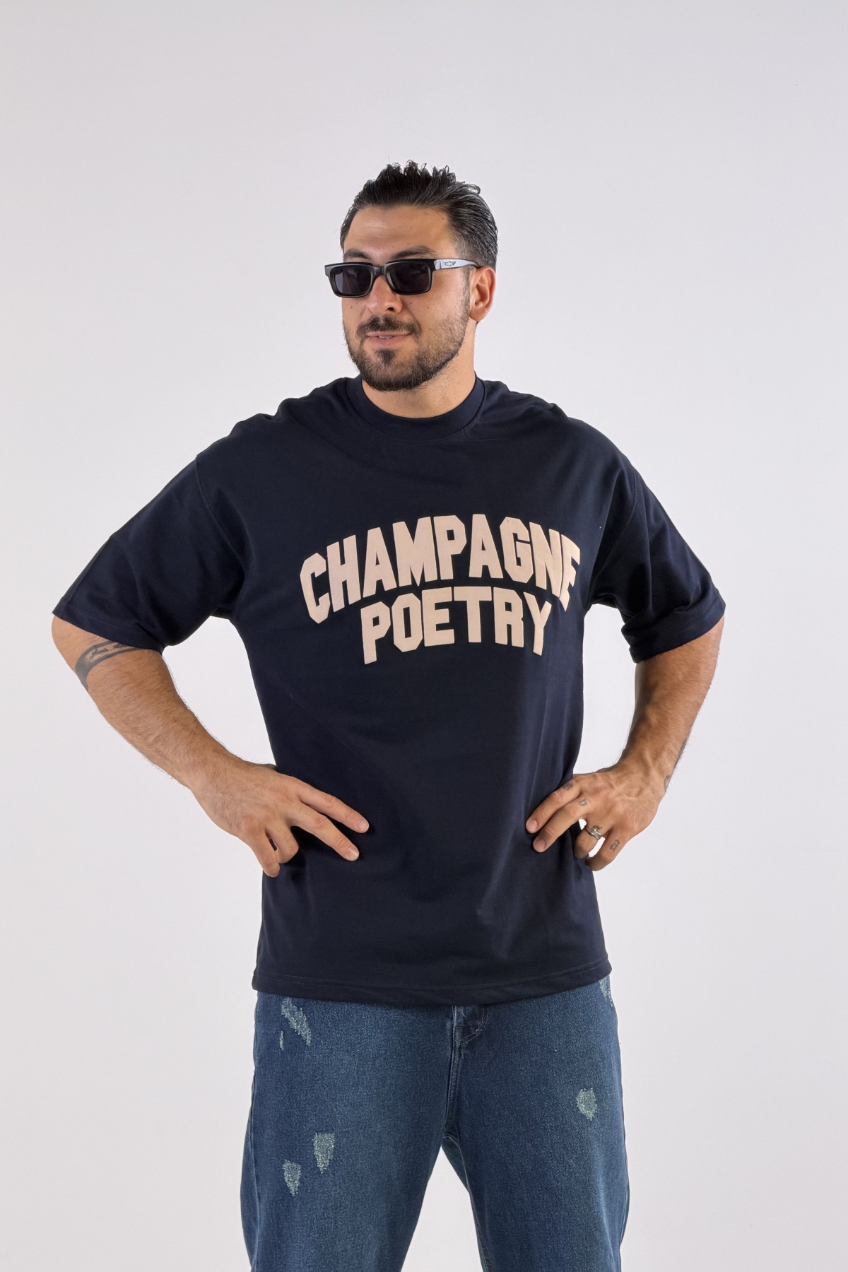 تیشرت چاپ CHAMPAGNE POETRY پفکی (10804)