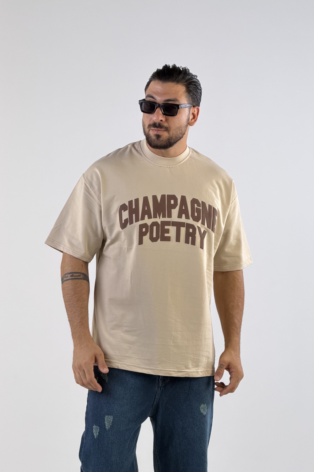 تیشرت چاپ CHAMPAGNE POETRY پفکی (10804)