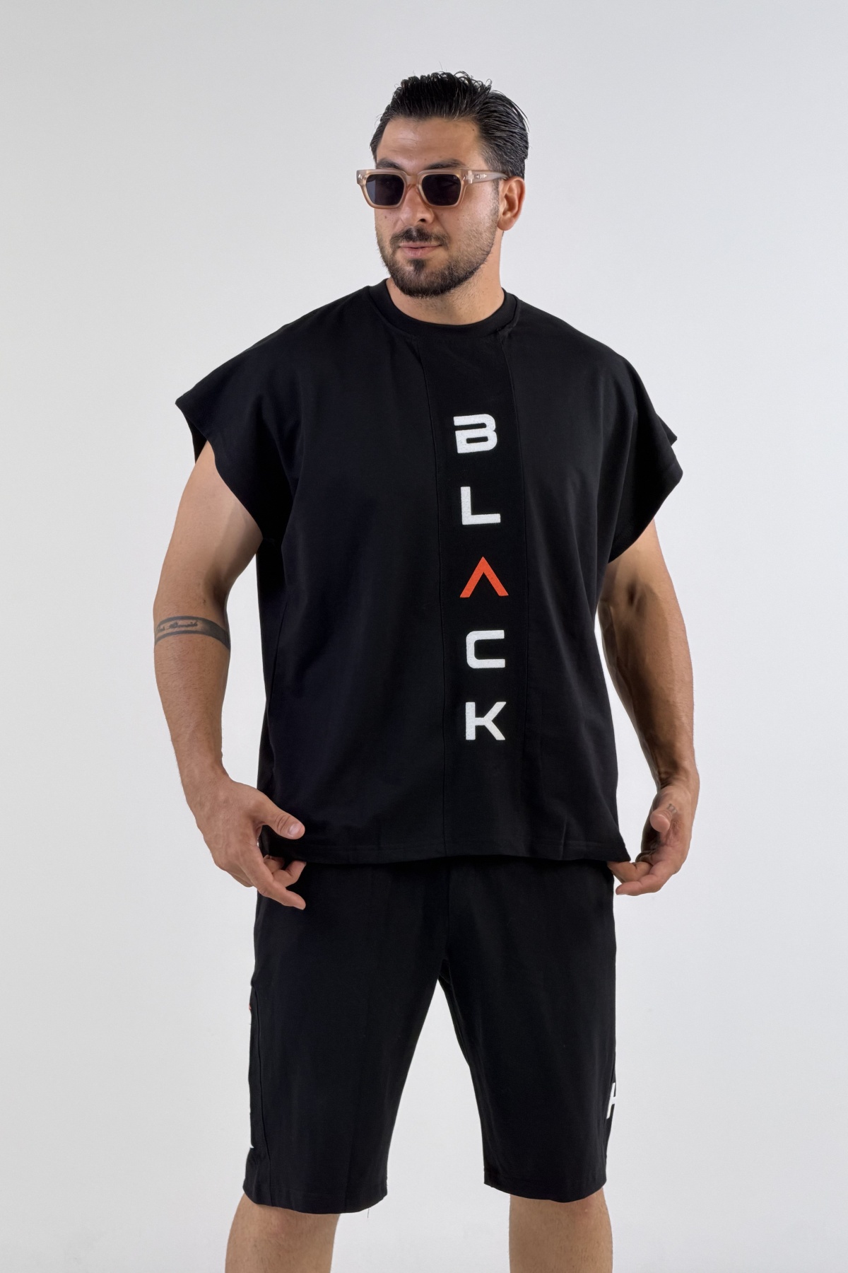 وست شلوارک  BLACK تیکه دوزی (10919)