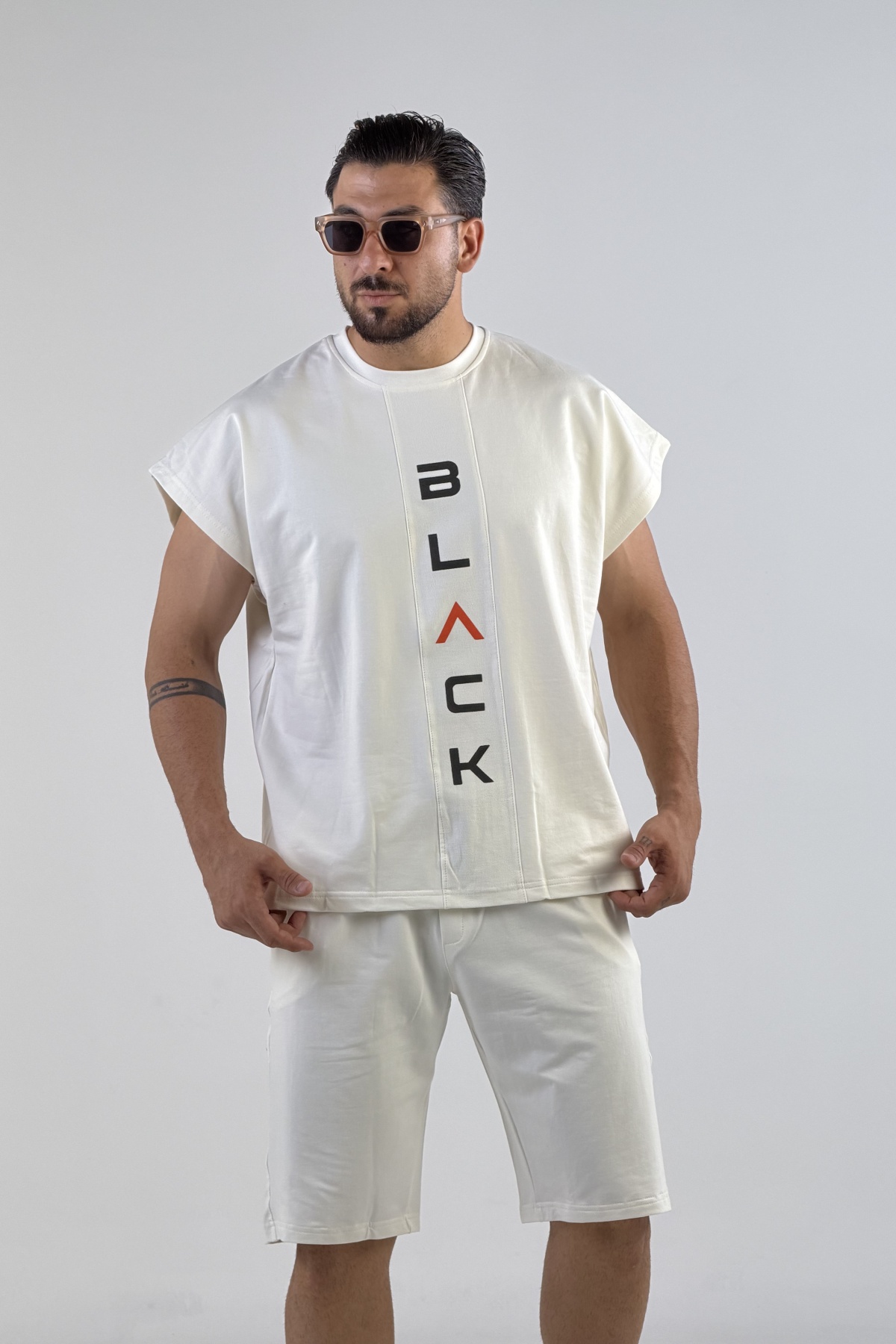 وست شلوارک  BLACK تیکه دوزی (10919)
