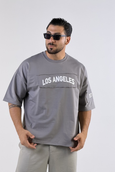 تیشرت LOS ANGELES تیکه دار (10923)