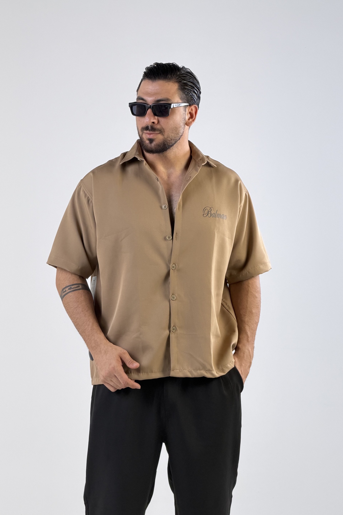 پیراهن مازراتی چاپ دار (10493)