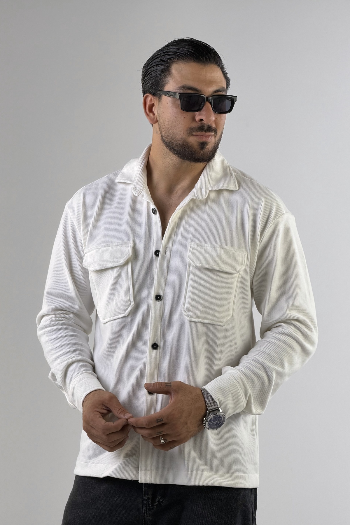پیراهن کبریتی دوجیب (11125)