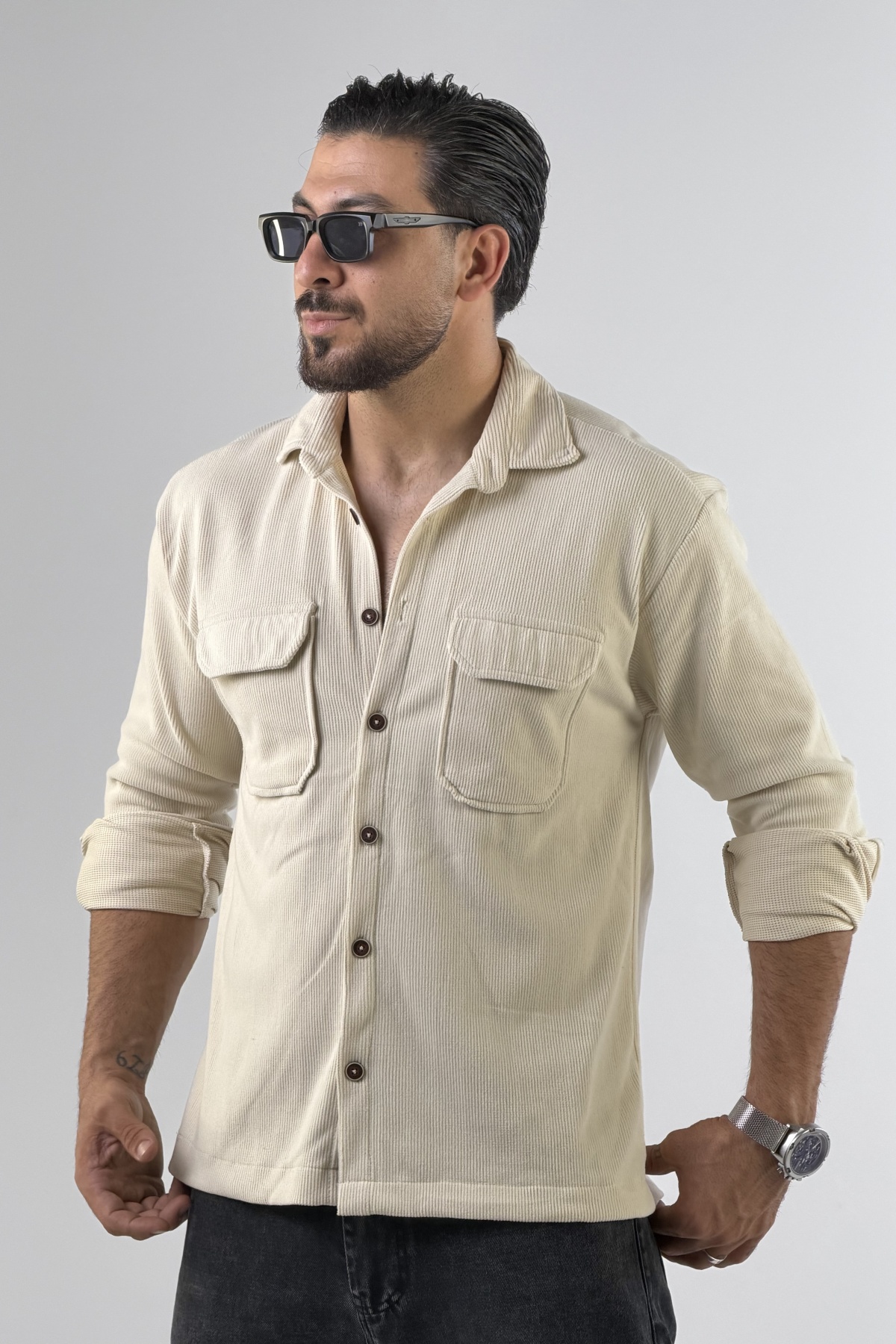 پیراهن کبریتی دوجیب (11125)