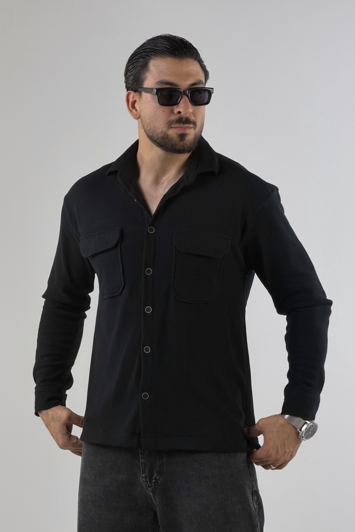 پیراهن کبریتی دوجیب (11125)