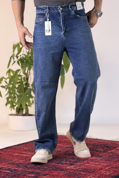 شلوار جین بگ آبی  (11150)