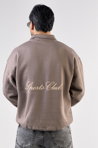 نیم زیپ پشت و جلو چاپ SPORTS CLUB دورس (11218)