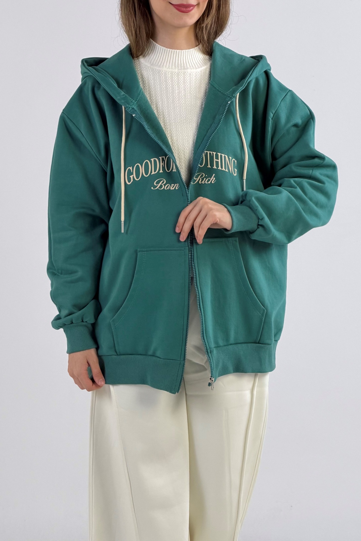 سوئیشرت چاپ GOOD FOR NOTHING دورس (11029)