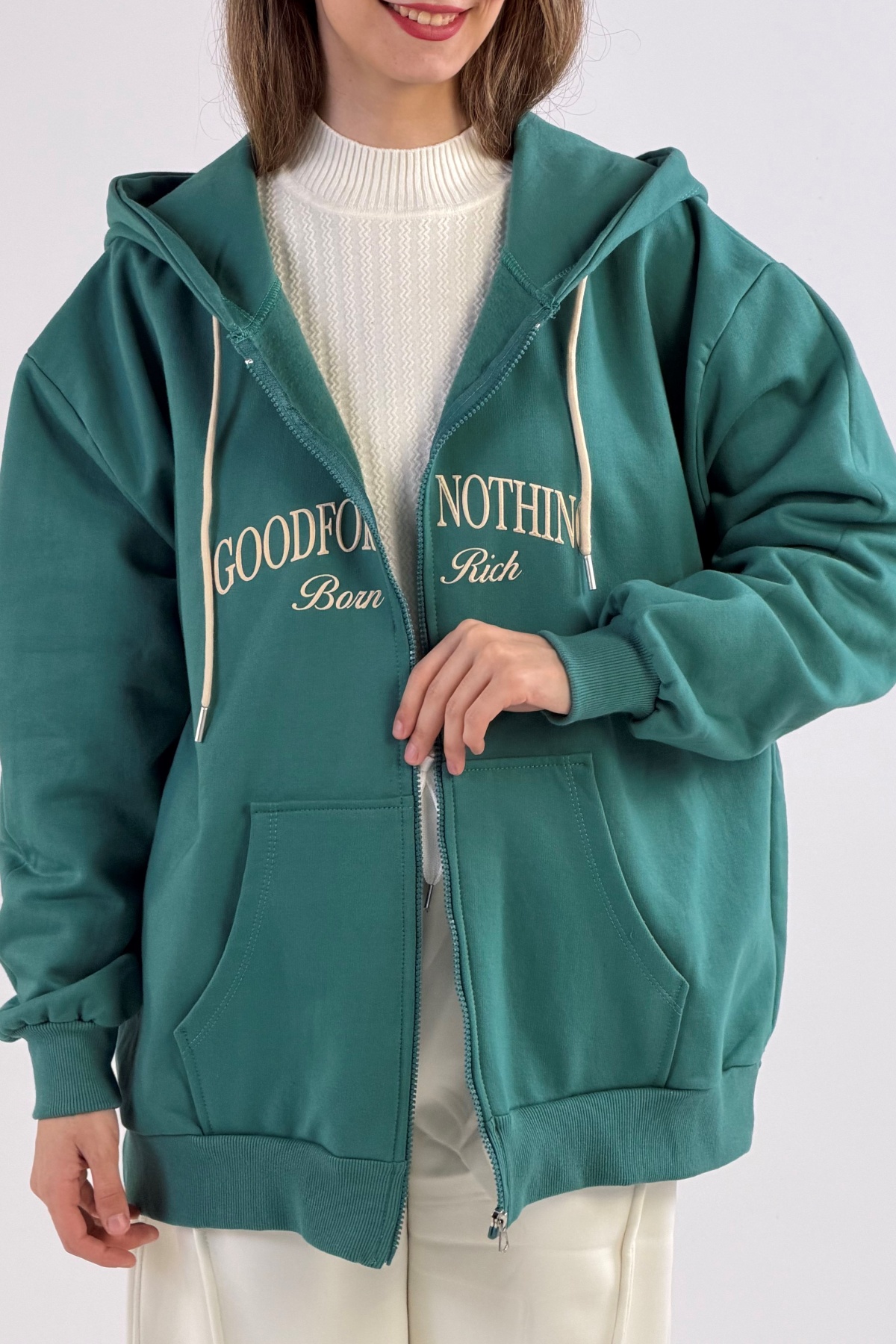 سوئیشرت چاپ GOOD FOR NOTHING دورس (11029)